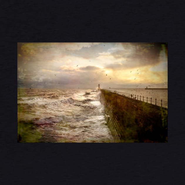 Artistic Stormy weather at Tynemouth Pier by Violaman